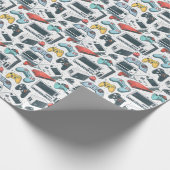 Retro-Spiele Geschenkpapier (Ecke)