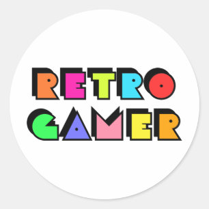 Retro-Spieler Runder Aufkleber