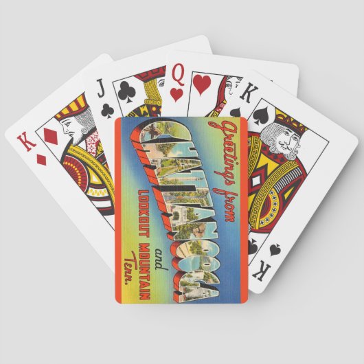 Retro-Spielkarten aus Chatanooga TN Spielkarten (Rückseite)