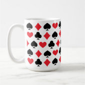 Retro-Spielkartensymbole-Muster Kaffeetasse (Links)