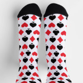 Retro-Spielkartensymbole-Muster Socken (Oben)