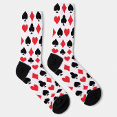 Retro-Spielkartensymbole-Muster Socken (Rechts)