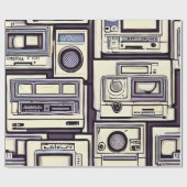 Retro-Spielkonsolen Geschenkpapier (Flach)