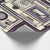 Retro-Spielkonsolen Geschenkpapier (Ecke)