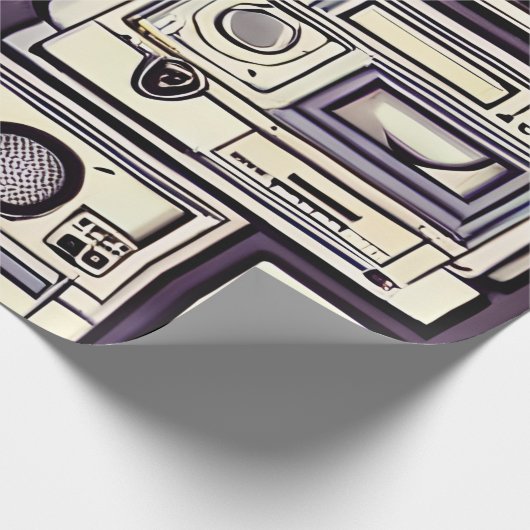 Retro-Spielkonsolen Geschenkpapier (Ecke)