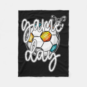 Retro-Spieltag-Fußball Coquette-Schleife Frauen Mä Fleecedecke