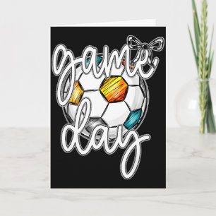 Retro-Spieltag-Fußball Coquette-Schleife Frauen Mä Karte