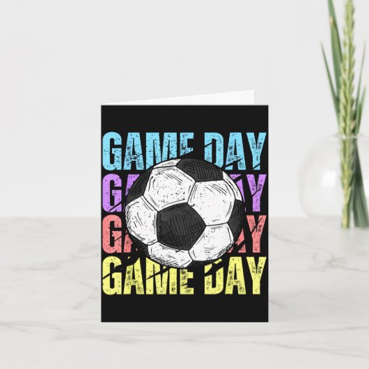 Retro-Spieltag Fußballfans Vintage-Mutter Mutterta Karte (Vorderseite)