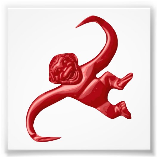 Retro-Spielzeug-Affe Fotodruck (Vorne)