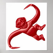 Retro-Spielzeug-Affe Poster (Vorne)