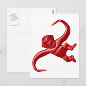 Retro-Spielzeug-Affe Postkarte (Vorne/Hinten)