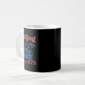 Retro Spilling the Tea seit 1773 4. Juli Teil Kaffeetasse (Vorderseite Links)