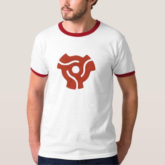 Retro Spindel-T - Shirt des Rot-45 (Vorderseite)