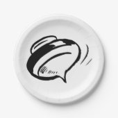 Retro Spinning Top Pappteller (Vorderseite)