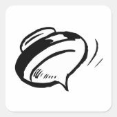 Retro Spinning Top Quadratischer Aufkleber (Vorderseite)