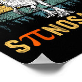 Retro Spinosaurus Happy Pi Day Poster (Ecke)