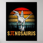 Retro Spinosaurus Happy Pi Day Poster (Vorne)