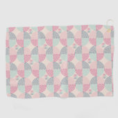 Retro Spiral Vibes Golfhandtuch (Horizontal)