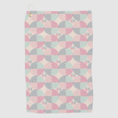 Retro Spiral Vibes Golfhandtuch (Vorderseite)