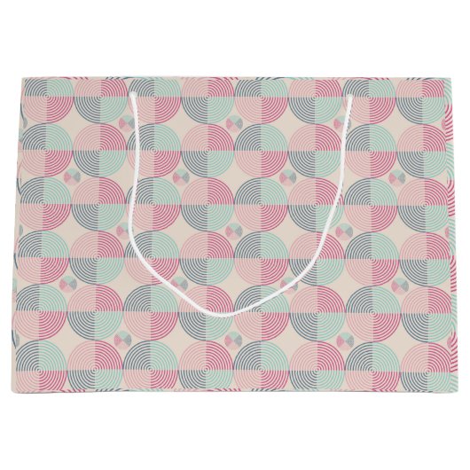 Retro Spiral Vibes Große Geschenktüte (Vorderseite)