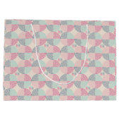 Retro Spiral Vibes Große Geschenktüte (Rückseite)