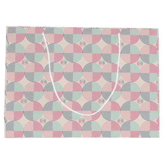 Retro Spiral Vibes Große Geschenktüte (Rückseite)