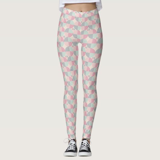 Retro Spiral Vibes Leggings (Vorderseite)