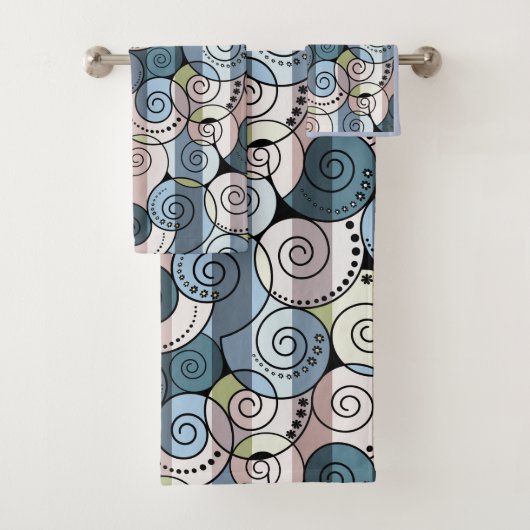 Retro, Spirale Badhandtuch Set (Insitu)