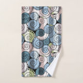 Retro, Spirale Badhandtuch Set (Handtuch)