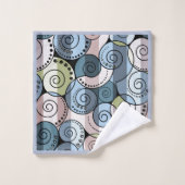 Retro, Spirale Badhandtuch Set (Waschlappen)