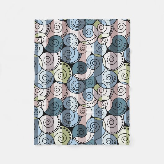 Retro, Spirale Fleecedecke (Vorderseite)
