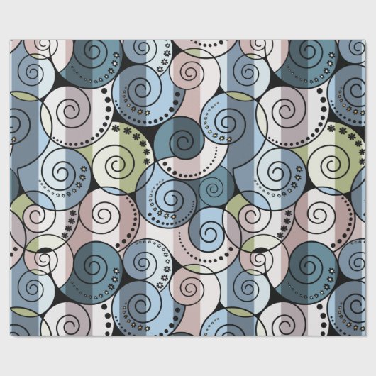 Retro, Spirale Geschenkpapier (Flach)