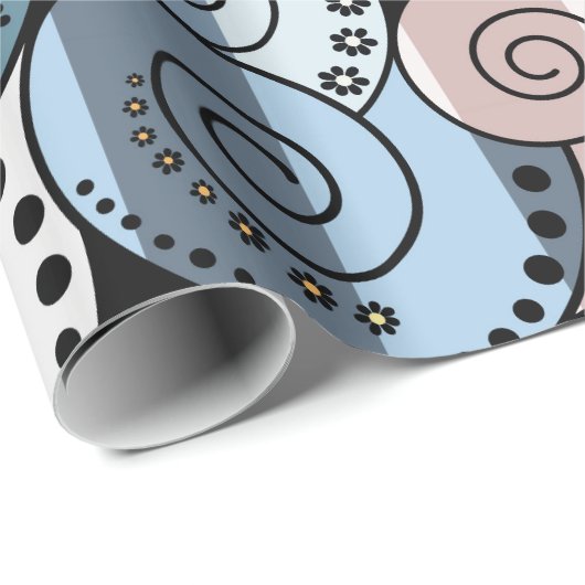 Retro, Spirale Geschenkpapier (Rolleneckpunkt)
