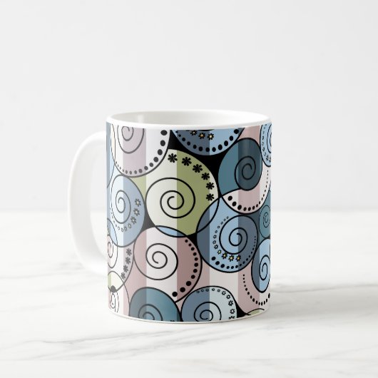 Retro, Spirale Kaffeetasse (Vorderseite Links)