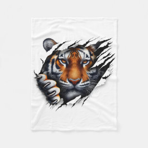 Retro-Spirit-Tiger-Gesicht-Shirt-Design Fußll-Tige Fleecedecke