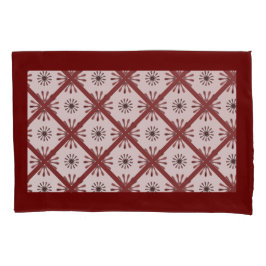 Retro Spiro Burst Geometric Muster Maroon Kissenbezug