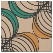 Retro Spiro-Graphen Kreise Abstrakt Gemustert Stoff (Nahaufnahme)