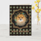 Retro Spitz Geburtstagskarte Karte (Gelbe Blume)