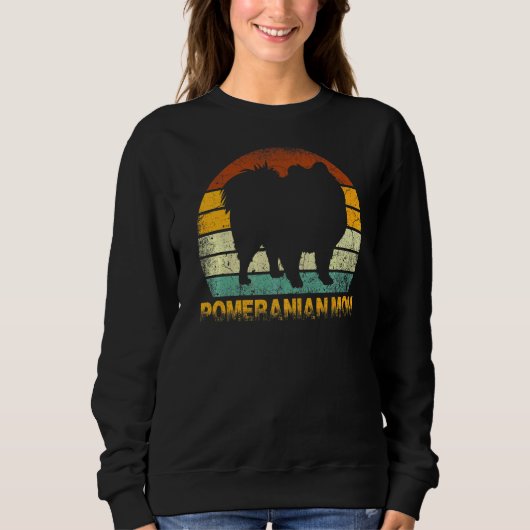 Retro Spitz Mama Dackel Hundebesitzer Mutter Haust Sweatshirt (Vorderseite)