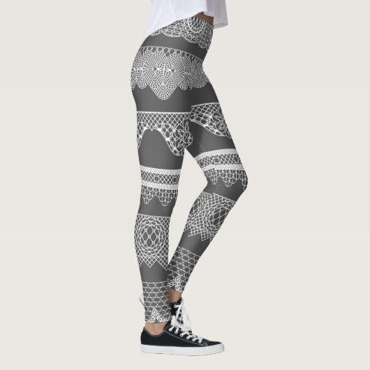 Retro-Spitzen-Leggings Leggings (Rechts)