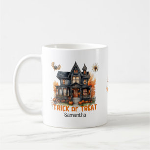 Retro spookoky Halloween Horror Spuk Haus Kaffeetasse