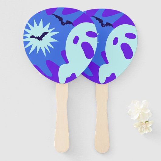 Retro Spooktacular Halloween-Party Fächer (Vorne und Hinten)