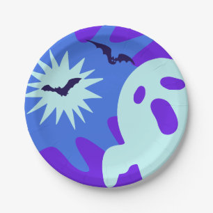 Retro Spooktacular Halloween-Party Pappteller