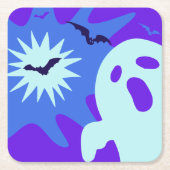 Retro Spooktacular Halloween-Party Rechteckiger Pappuntersetzer (Vorderseite)