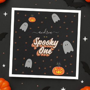 Retro Spooky 1. Geburtstagsparty Serviette