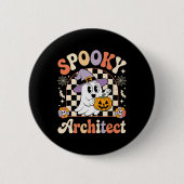 Retro Spooky Architectural Pum Button (Vorderseite)