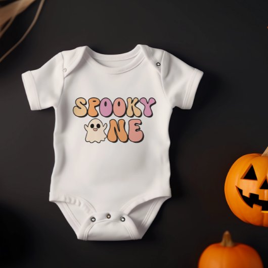 Retro Spooky Ein Geburtstag Baby Strampler