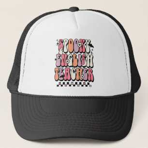Retro Spooky English Teacher Funny Grammar Teacher Truckerkappe