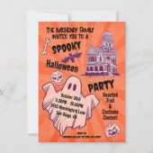 Retro Spooky Halloween Ghost Poster Party Einladung (Vorderseite)