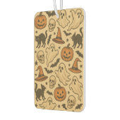 Retro Spooky Icons auf Cream Background Autolufterfrischer (Links)